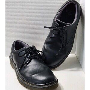 Dr Martens Kent Men's Size 12 M Black Leather Oxford Shoes 3 Eye Yellow Stitch